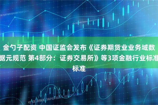 金勺子配资 中国证监会发布《证券期货业业务域数据元规范 第4部分:证券交易所》等3项金融行业标准